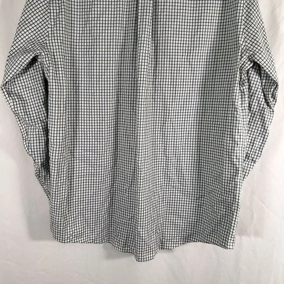 LL Bean Dress Shirt Men's Medium White Blue Button Up Long Sleeve 100% Cotton - Picture 7 of 7